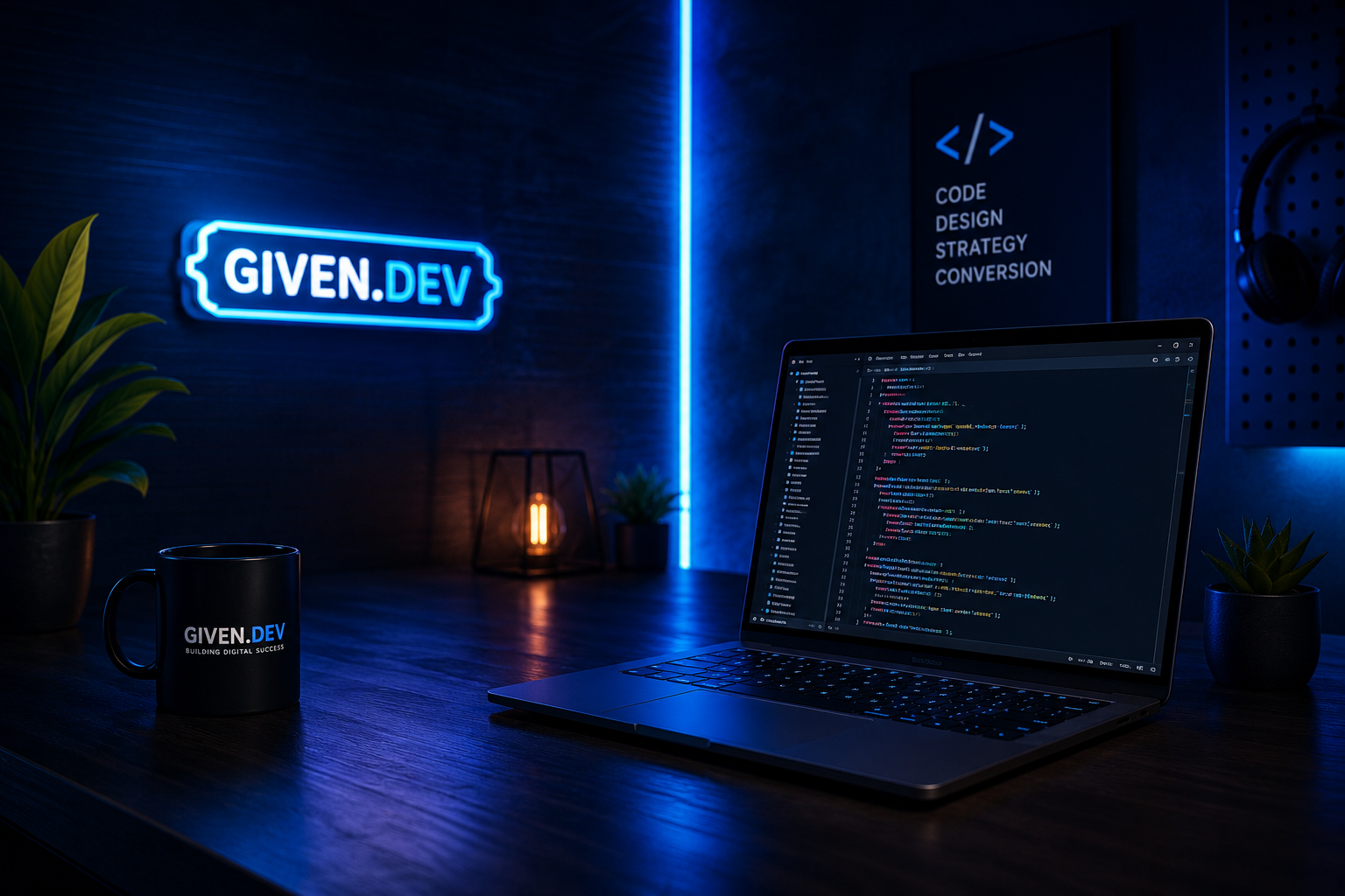 GIVEN.DEV studio workspace